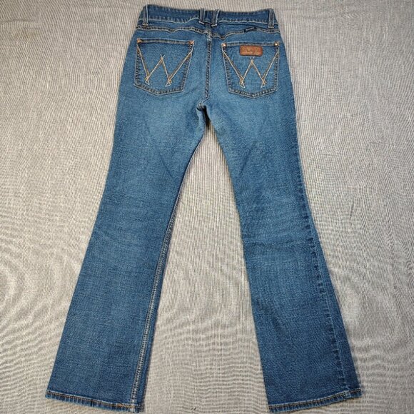Wrangler Jeans Womens Size 28x30 Blue Retro Boot Cut Western Stitched Pockets - Picture 9 of 14